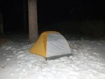tent in snow
