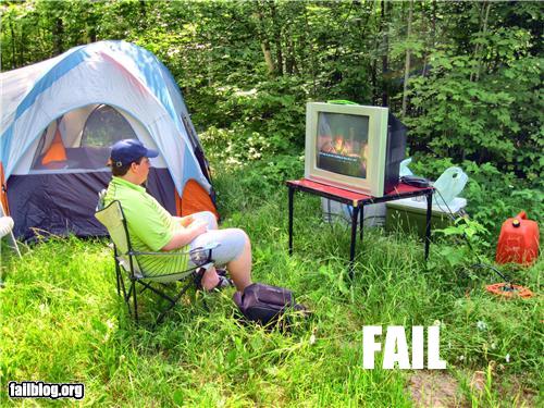 Epic Fail Watching TV | Girly Camping