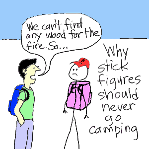 camping humor: sticks pic
