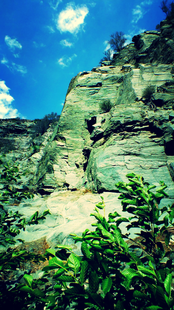 scenery makes the trip rock face