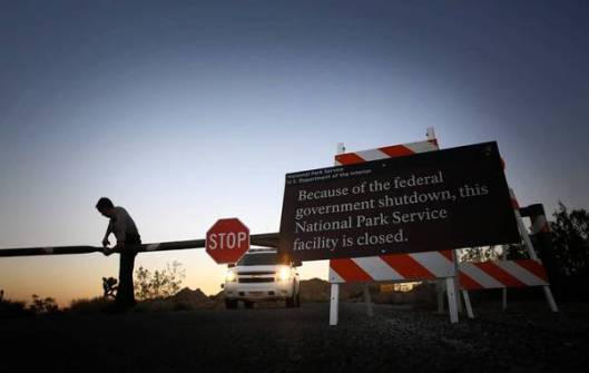 National Parks closed governement shutdown